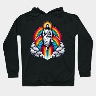 Jesus on a rainbow Hoodie